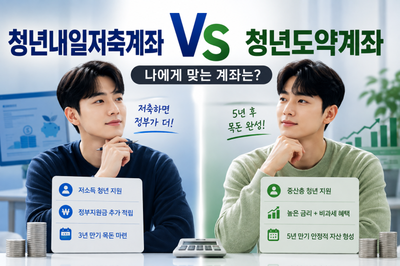 청년내일저축계좌 vs 청년도약계좌, 이름 비슷해서 놓치는 사람들