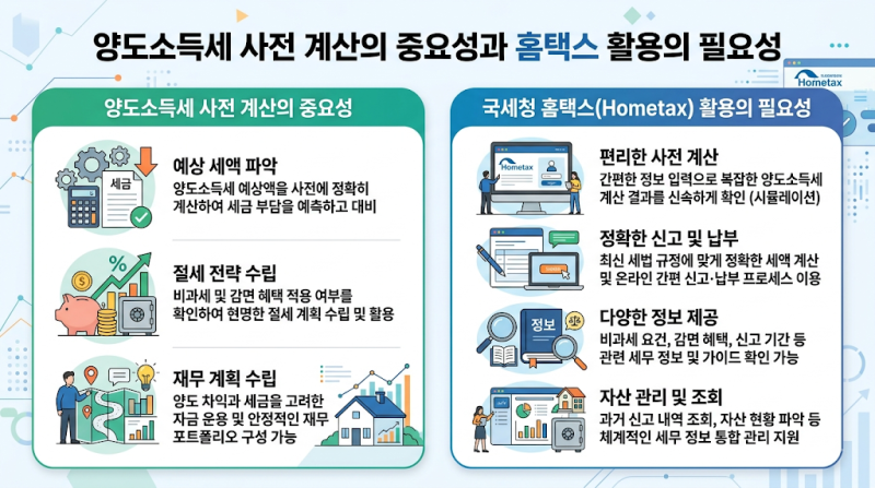 국세청 홈택스 부동산 양도세 계산기 사용법 & 절세 꿀팁!