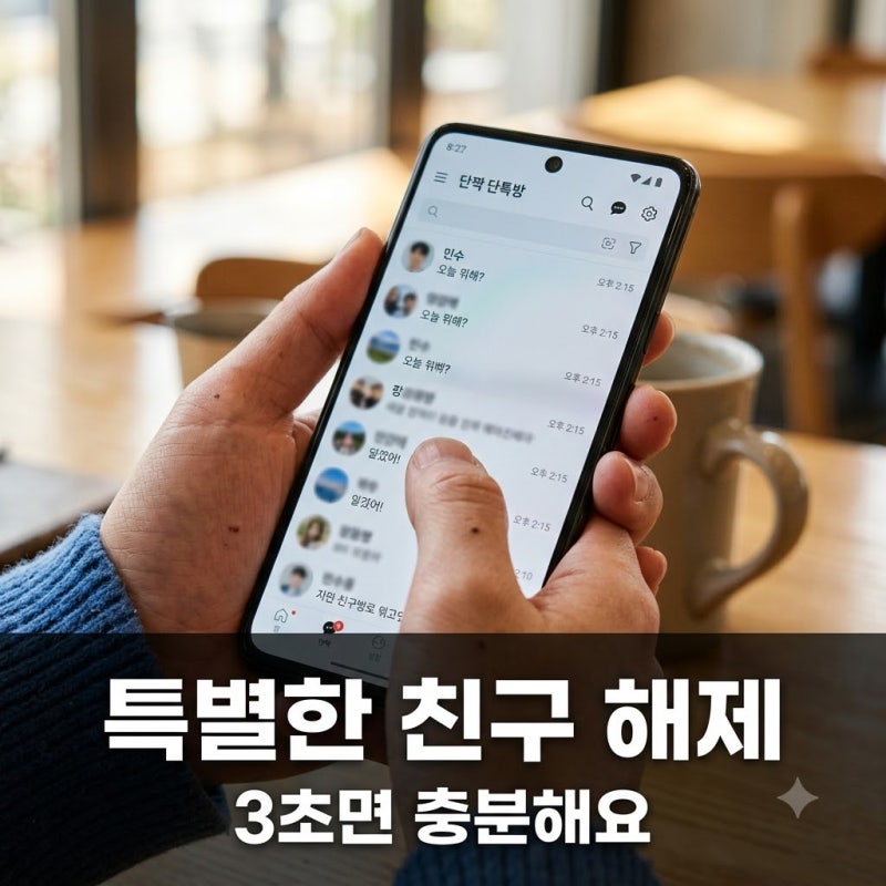 버튼이 왜 없지? 카톡 특별한 친구 해제, 3초 만에 정리하는 법..