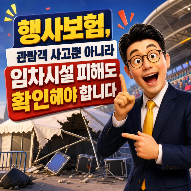 행사보험, 관람객 사고뿐 아니라 임차시설 피해도 확인해야 합니다