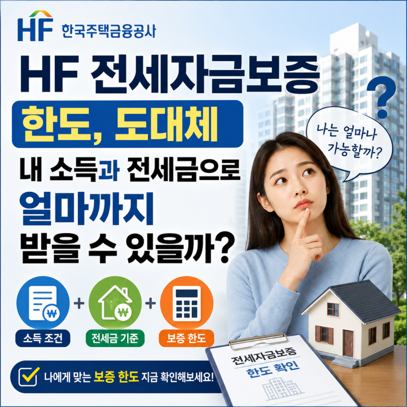 HF 전세자금보증 한도, 도대체 내 소득과 전세금으로 얼마까지 받을 수 있는 것일까?