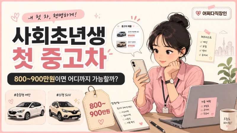 사회초년생 첫 중고차 추천 l 800~900만원이면 어디까지 가능할까?