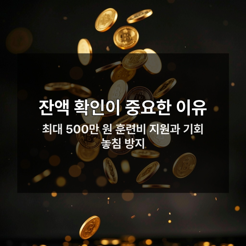 훈련비 놓치지 말자 국민내일배움카드 잔액 실시간 확인법