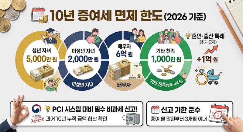 부모 자녀 간 현금 증여세 면제 한도액 및 홈택스 셀프 신고방법 Guide