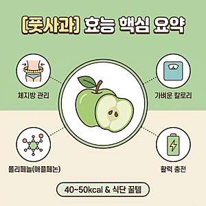 풋사과 효능과 영양성분, 일반 사과와의 칼로리 차이는?