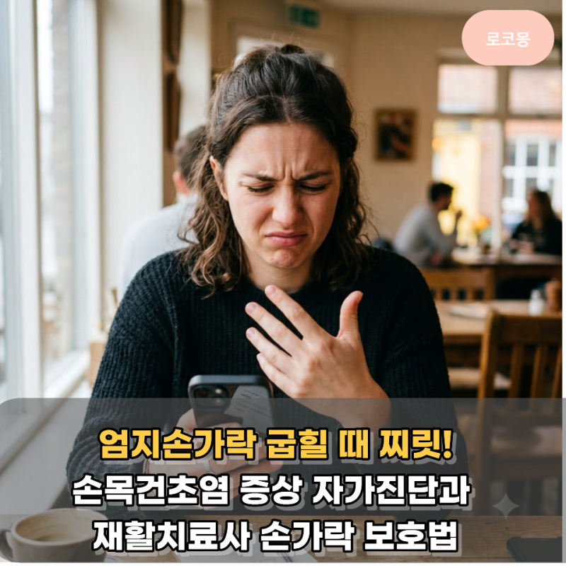 엄지손가락 굽힐 때마다 찌릿한 손목 통증, 파스만 붙이면 안 되는 이유