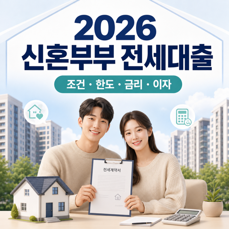 신혼부부 전세대출 조건과 한도는? 2026년 금리·이자 계산까지