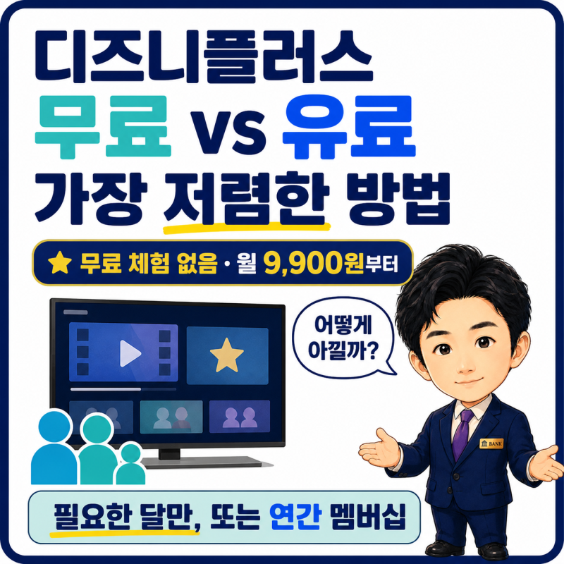 디즈니플러스 요금제 무료 유료 차이, 2026년 가장 저렴한 이용 방법은?