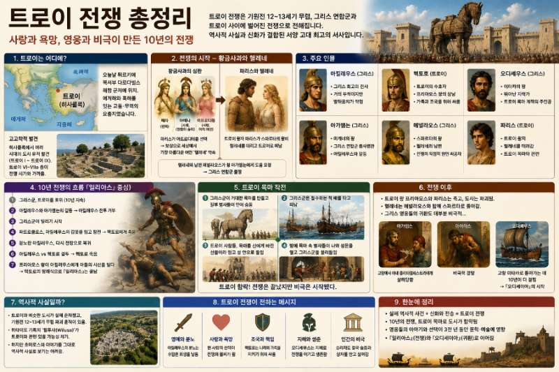 트로이 전쟁 총정리｜트로이 목마는 정말 있었을까? 신화와 역사가 뒤섞인 고대 최고의 전쟁