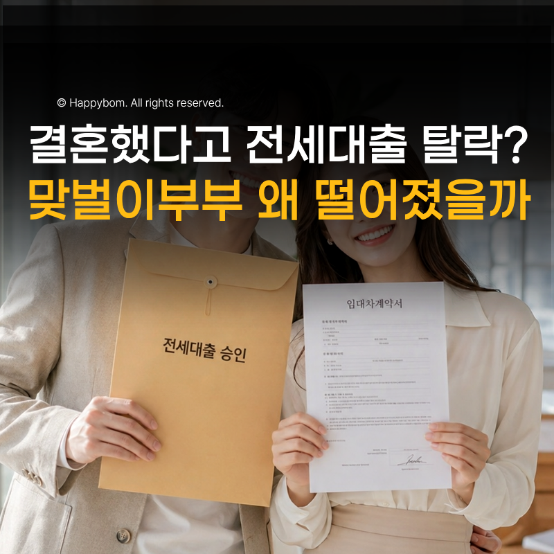 신혼부부 전세대출 결혼페널티 해소! 2026 맞벌이 버팀목 소득기준 완화
