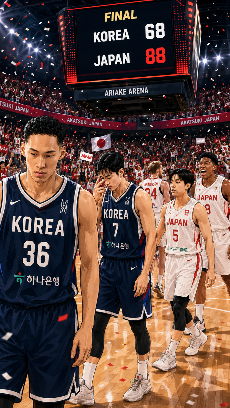 한국 일본 농구 20점 차 완패 이우석과 에디 다니엘은 달랐다