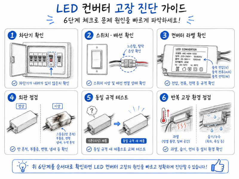 LED 컨버터가 고장 났는지 확인하는 방법