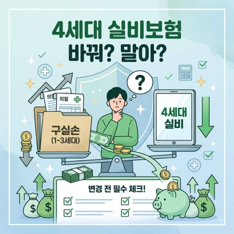 3세대 실비보험 10년 차 보험료 폭탄 피하려면 4세대 실비보험료와 비교해 보세요