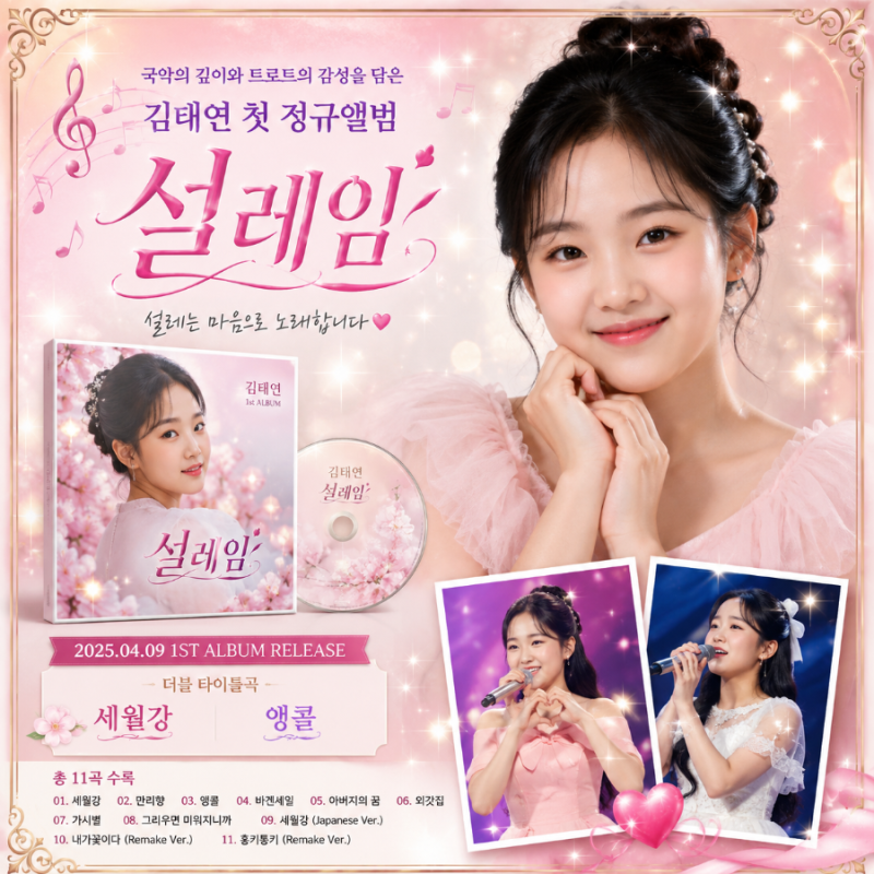 김태연 첫 정규앨범 ‘설레임’ 이야기, 국악과 트로트의 매력을 담다