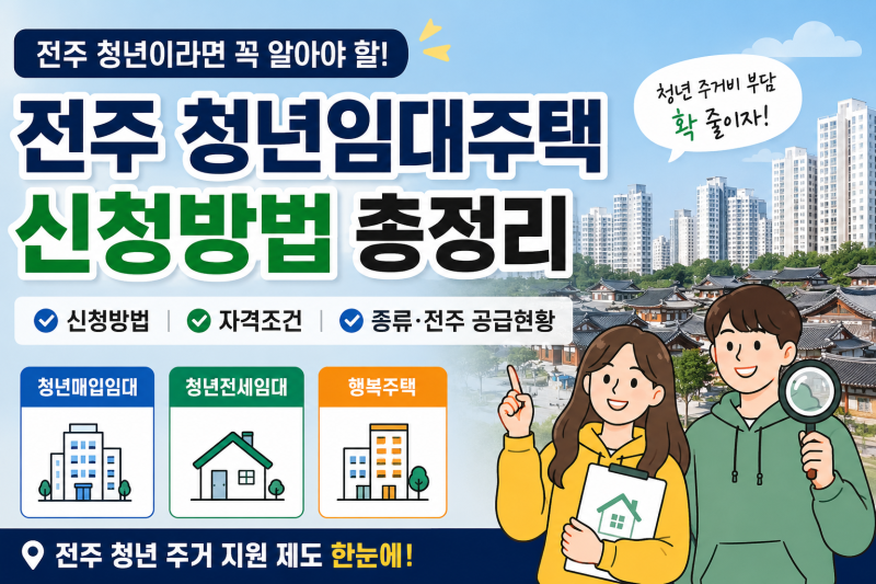 전주 청년임대주택 신청방법 총정리｜청년매입임대·청년전세임대·행복주택 자격까지