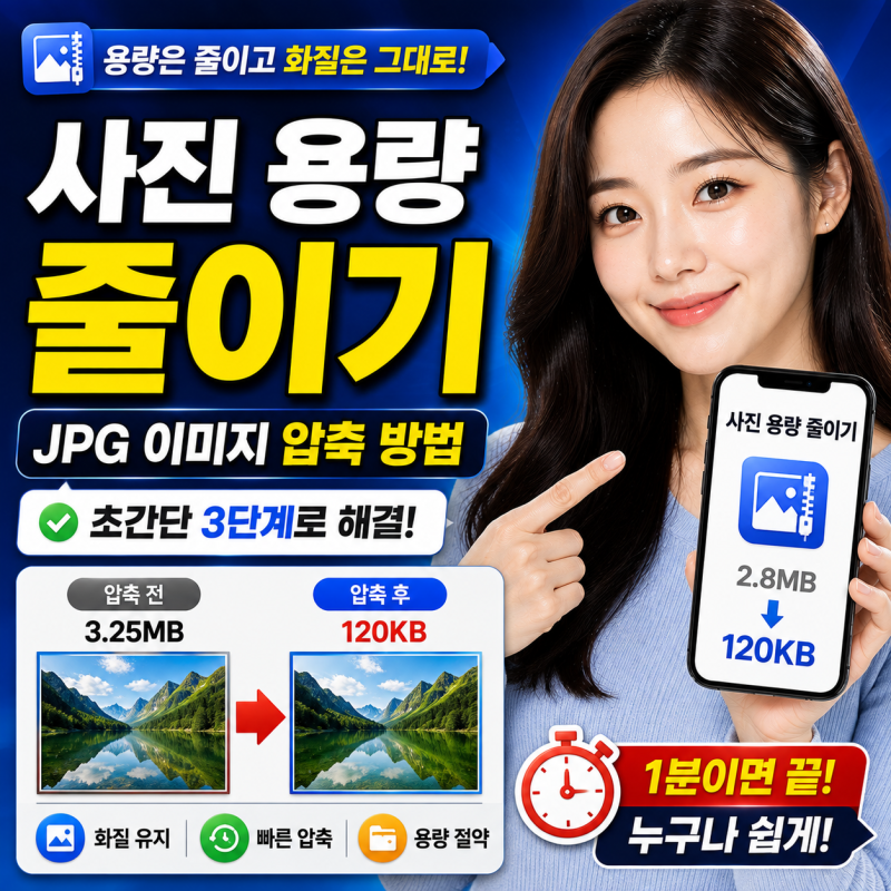 사진 용량 줄이기 이미지 파일과 JPG 용량 줄이는 방법