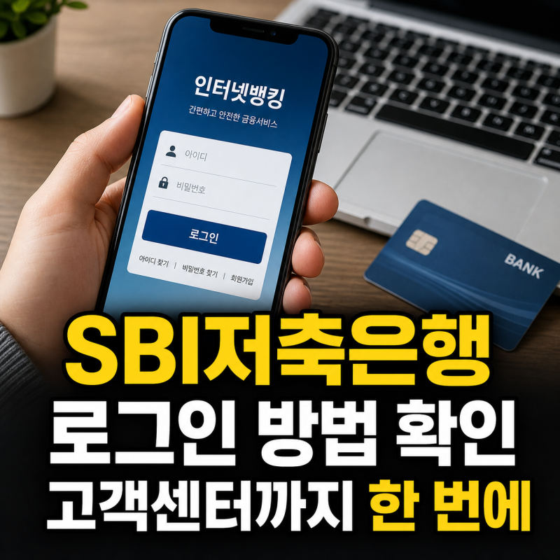 SBI저축은행 홈페이지 바로가기와 인터넷뱅킹 로그인 방법 고객센터 전화번호