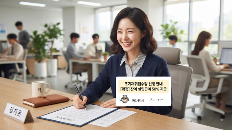 조기재취업수당 신청 조건·금액·방법 완전 정리 — 2026년 실업급여 수급자 필독
