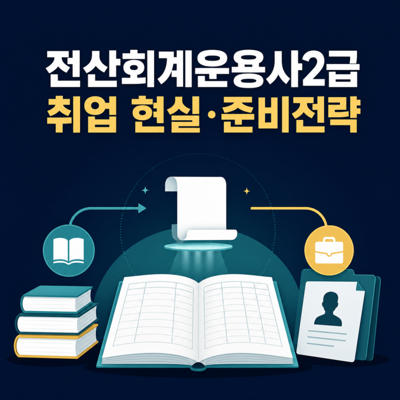 전산회계운용사2급 취업, 전공 연계와 취업 분야를 함께 보면 이해하기 쉬운 부분