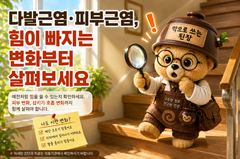 다발근염·피부근염, 힘이 빠지는 변화부터 살펴보세요