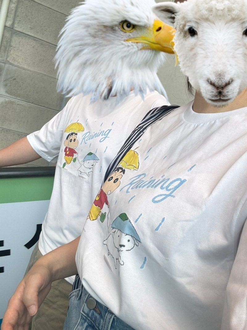 스파오 짱구 흰둥이 콜라보 티셔츠 커플티 구매 후기 (만원 할인) 인증샷