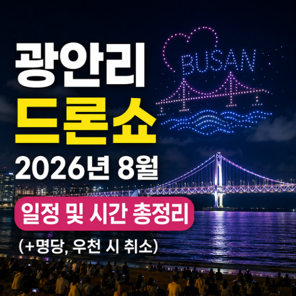 부산 광안리 드론쇼 8월 일정 및 시간 총정리 (+명당, 우천시 취소, 공식 홈페이지 바로가기 ....