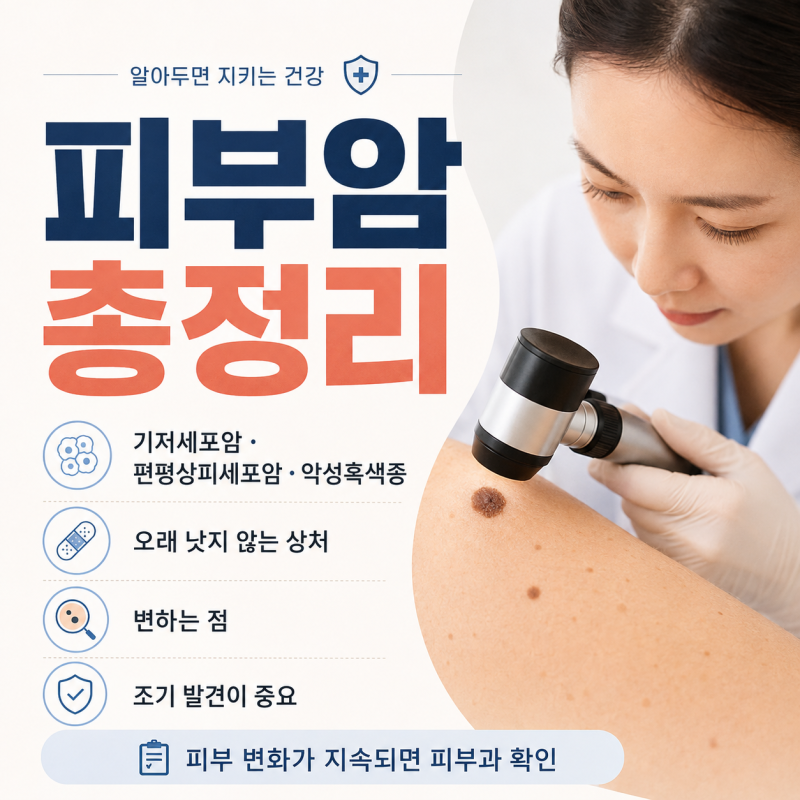 피부암이란? 초기증상부터 종류·병기·생존율·치료까지 총정리