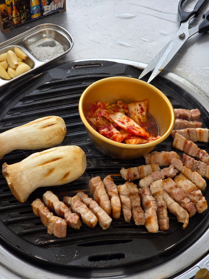 선유도역) 한강뷰 선상 바베큐 맛집 아리수만찬(야장 삼겹살,주말웨이팅)