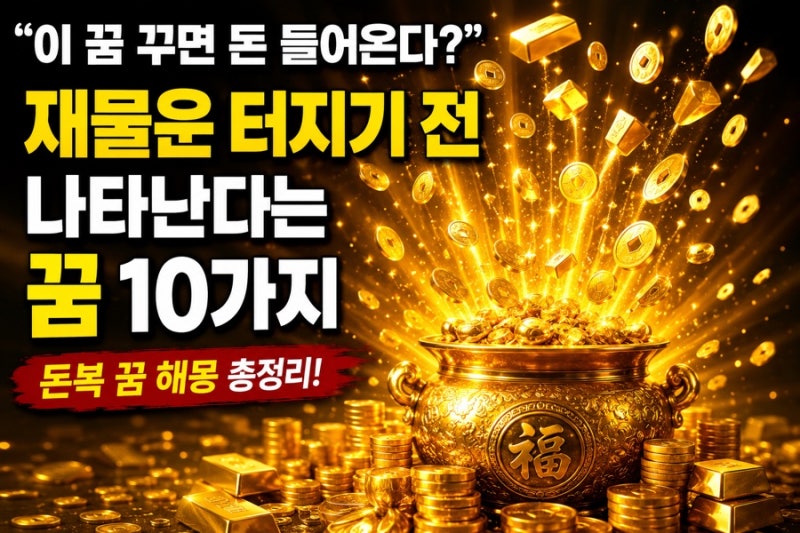 “이 꿈 꾸면 돈 들어온다?” 재물운 터지기 전에 나타난다는 꿈 10가지