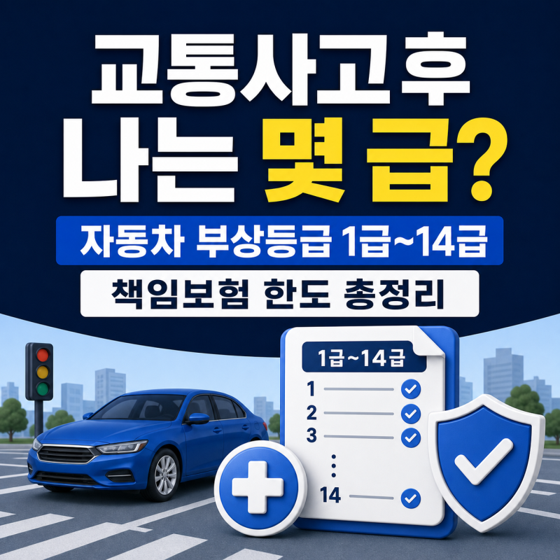 교통사고 후 ‘나는 몇 급?’ 자동차 부상등급 1급~14급과 책임보험 한도 총정리