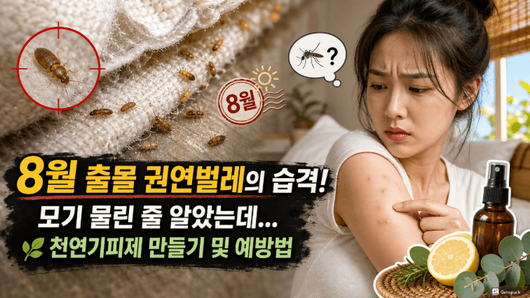 [권연벌레] 8월 출몰 '권연벌레'의 습격! 모기 물린 줄 알았는데... 천연기피제 만들기 및 예방....
