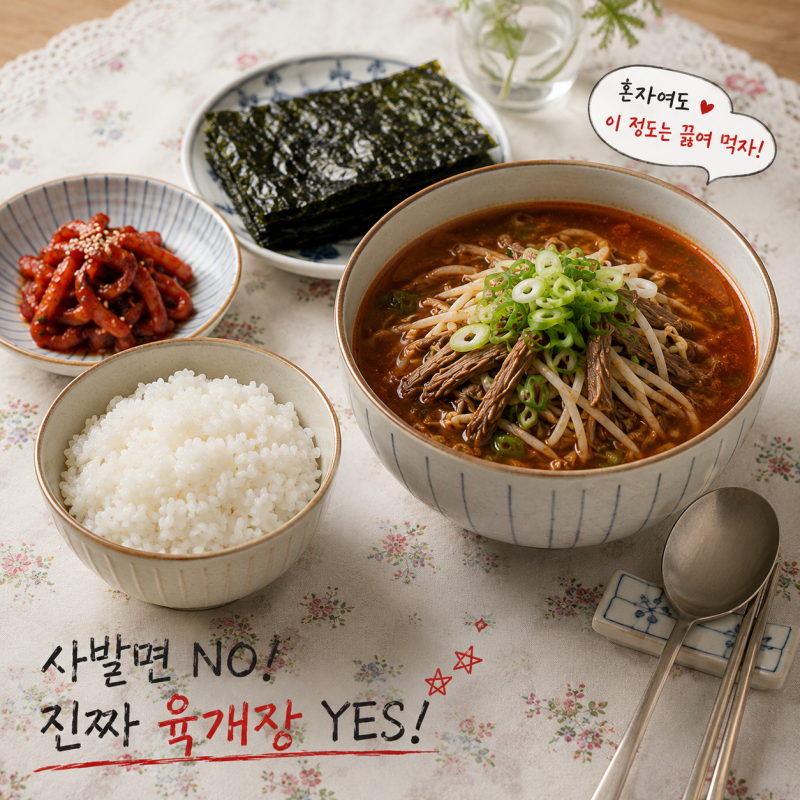 [음식 속 한국어의 숨결] 얼큰하다, 얼큰한 맛/ 초간단 육개장 레시피, 쁘띠 육개장 끓이는 법....