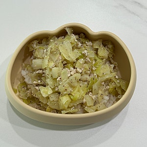 유아식반찬 완료기 이유식 한그릇 양배추닭고기덮밥