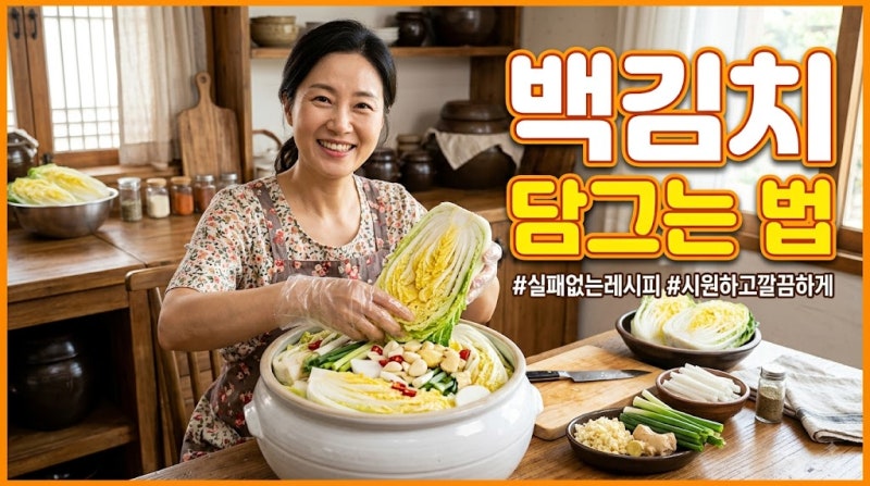 백김치 담그는 법, 아삭하고 시원하게 만드는 황금 레시피