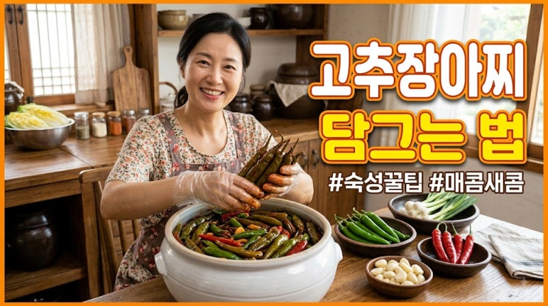 고추장아찌 담그는 법, 아삭하고 짭조름하게 만드는 방법