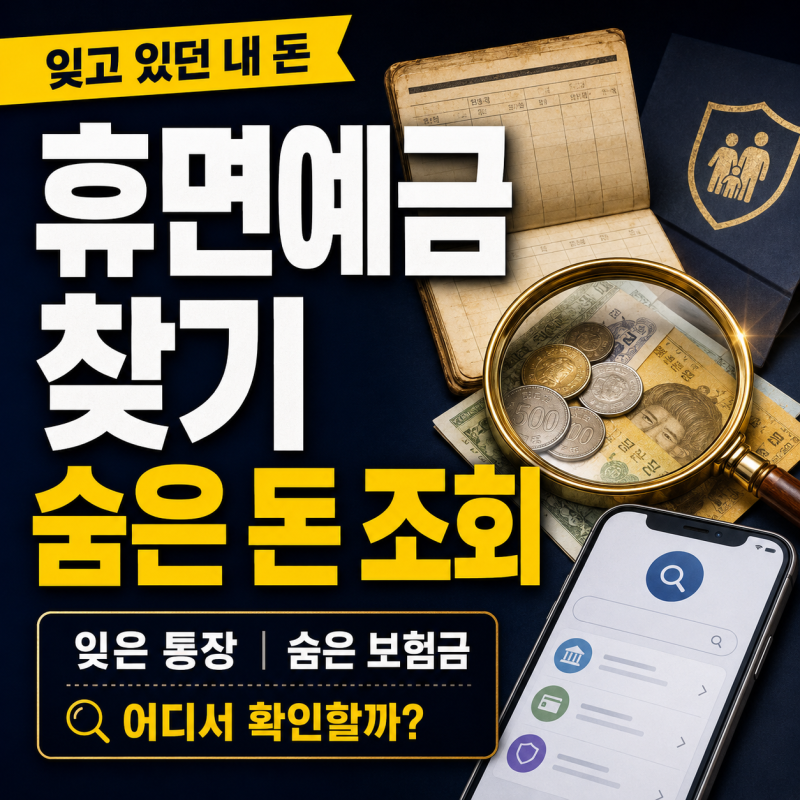 휴면예금 찾기｜잊은 통장과 숨은 보험금 조회법·