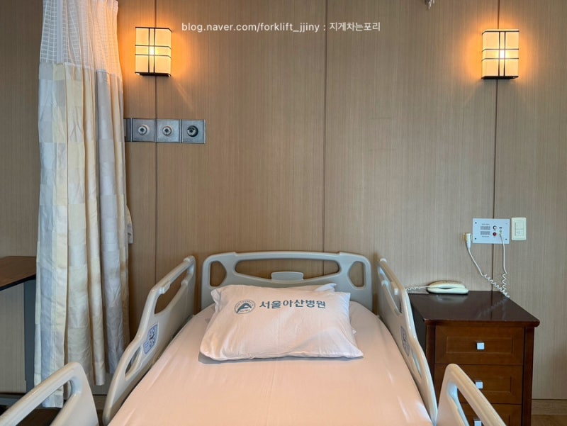 서울아산병원 특실 입원 1일차 (병실, 보호자 식사, 입원 준비물)