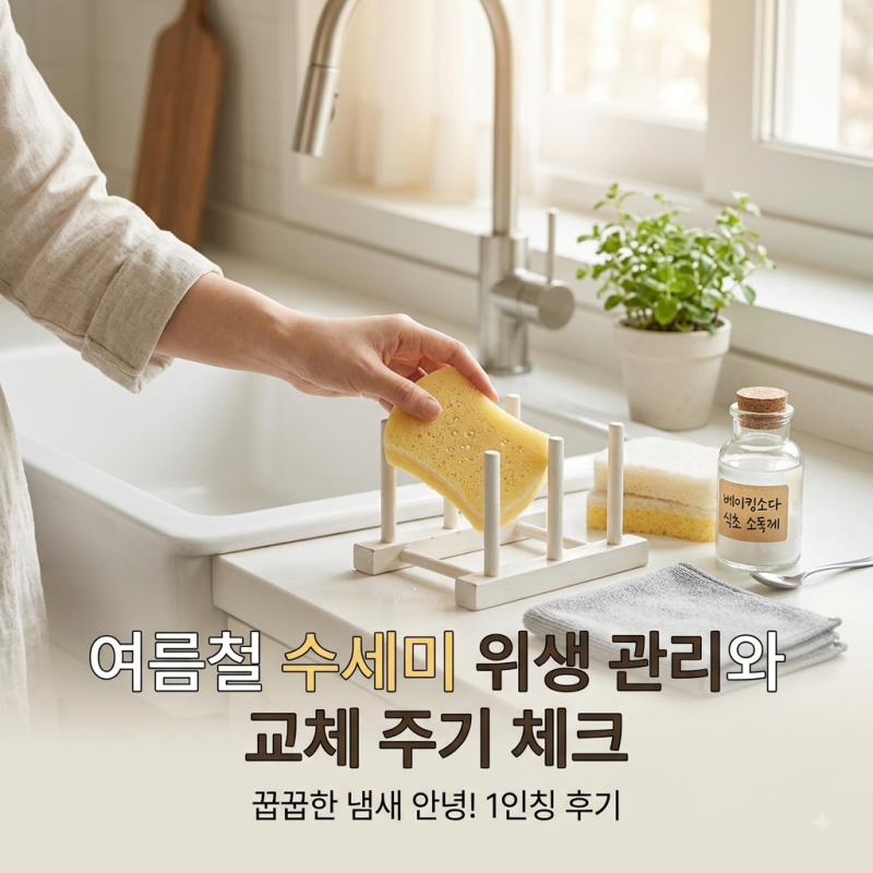 여름철 주방 수세미 위생 관리와 교체 주기 직접 체크해 본 결과