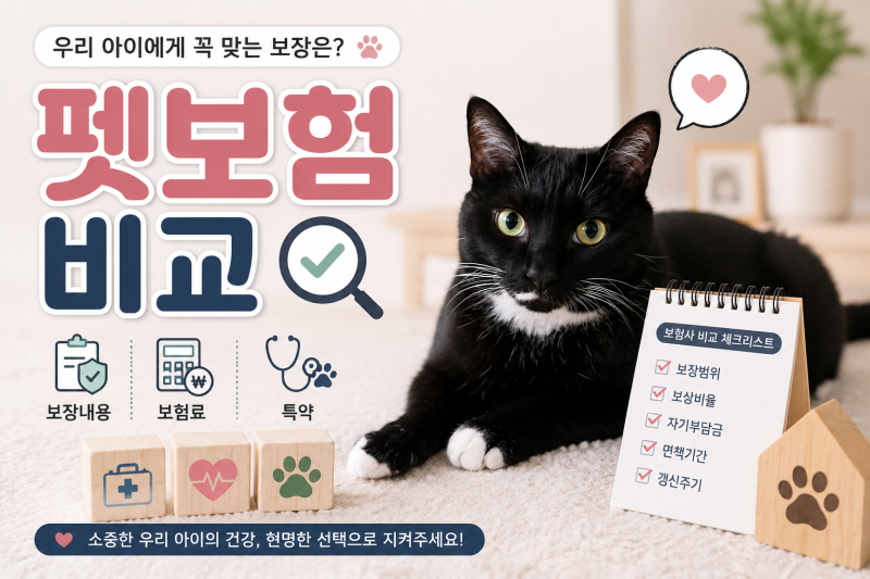 펫보험 비교 가이드 2026, 가입 전 꼭 따져볼 5가지