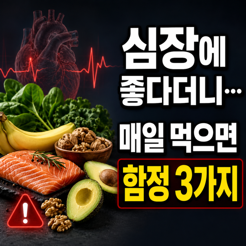 “심장에 좋다고 매일 먹었는데…” 부정맥에좋은음식의 함정 3가지