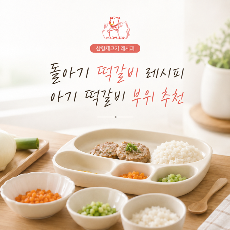 돌아기 떡갈비 레시피, 아기 떡갈비 부위부터 만들기까지