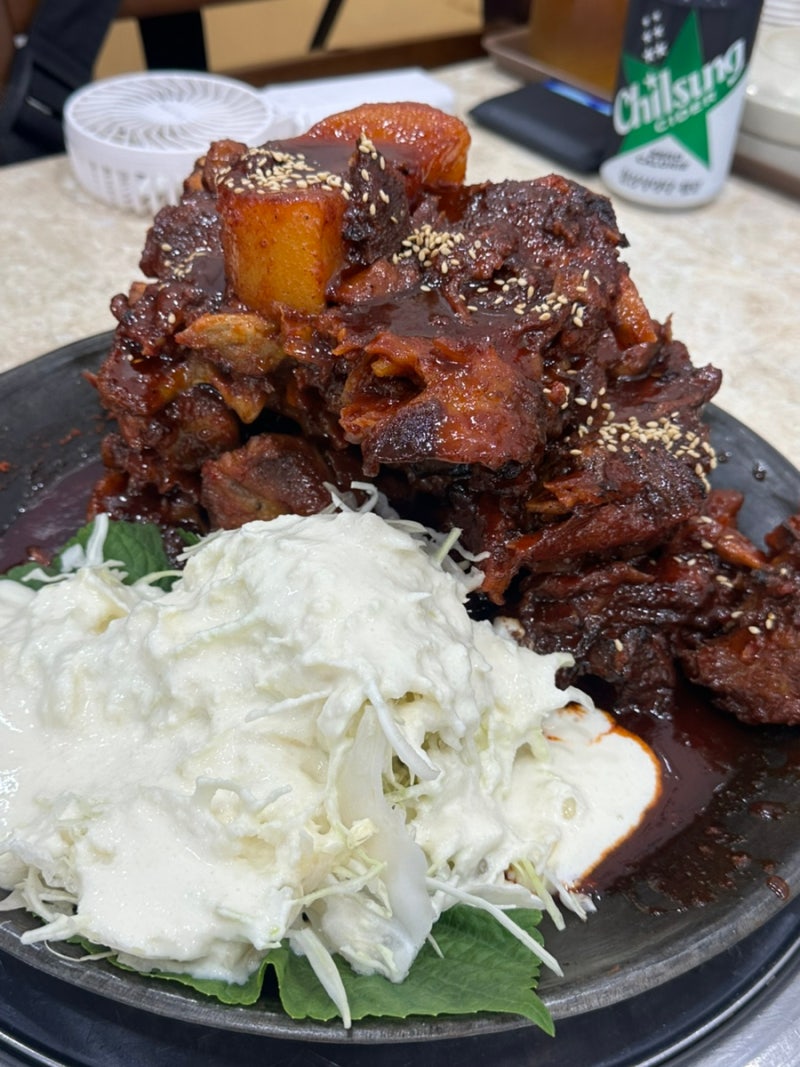 [노원 맛집] 뼈구이가 맛있는 '태능감자탕 노원본점' 내돈내산 후기 | 웨이팅,주차