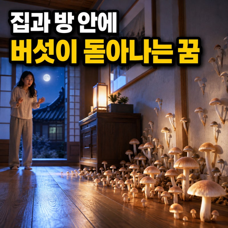 집과 방 안에 버섯이 돋아나는 꿈 해몽｜가정의 변화·숨은 문제·뜻밖의 기회