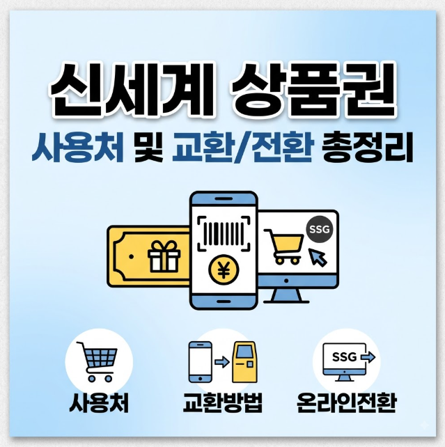 신세계 상품권 사용처 총정리 모바일 교환권 지류 교환 및 SSG머니 온라인 전환 방법