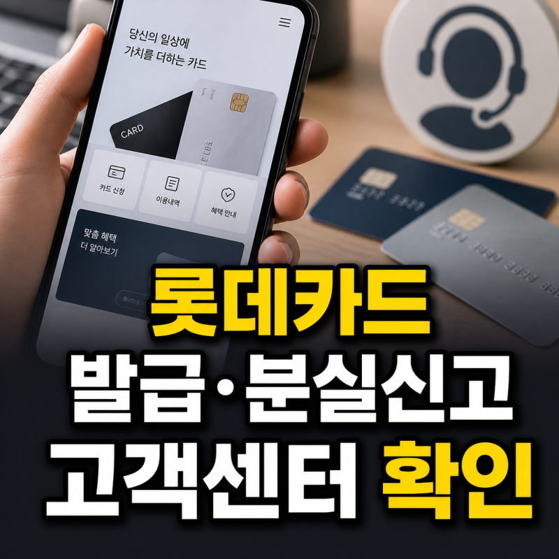 롯데카드 홈페이지 바로가기 카드발급 분실신고 고객센터 전화번호