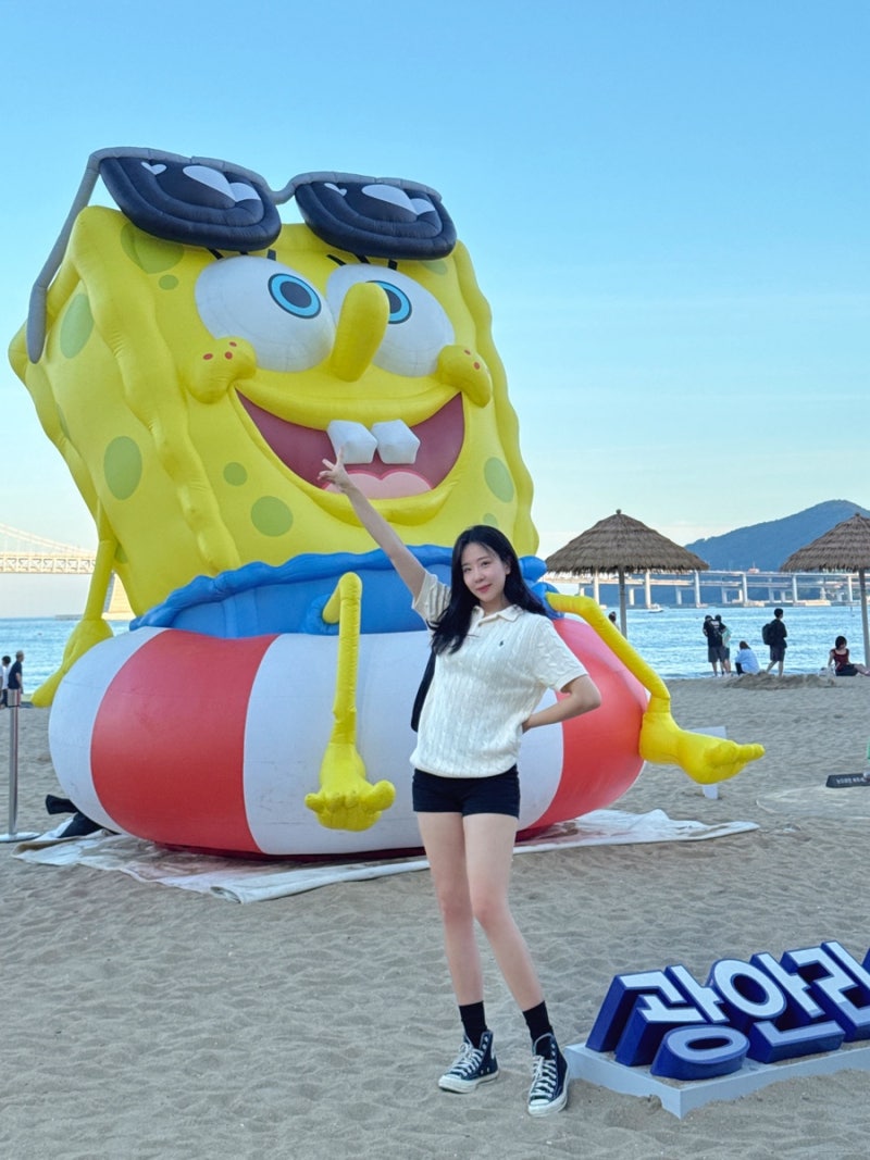 광안리해수욕장 주차 꿀팁 스폰지밥팝업 드론쇼 애견동반 총정리