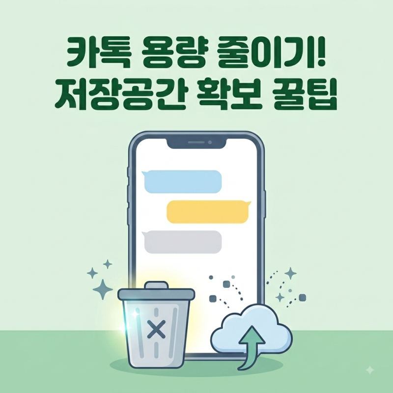 카카오톡 용량 줄이기! 아이폰·갤럭시 용량 확보 꿀팁