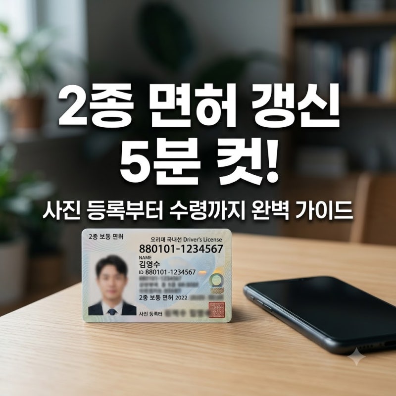 2종 운전면허증 온라인 갱신 방법 사진 등록부터 수령까지 총정리