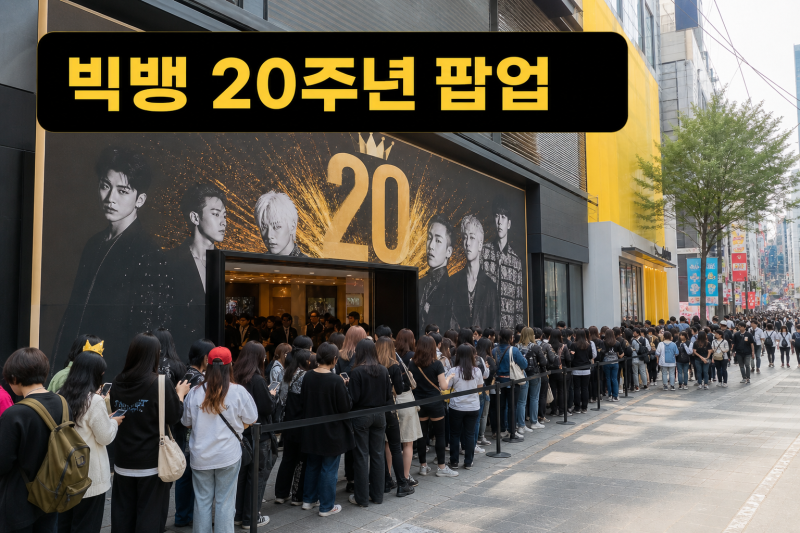 빅뱅 20주년 팝업 난리났다, 명동 무신사 대기 마감까지…기간·장소·굿즈 총정리
