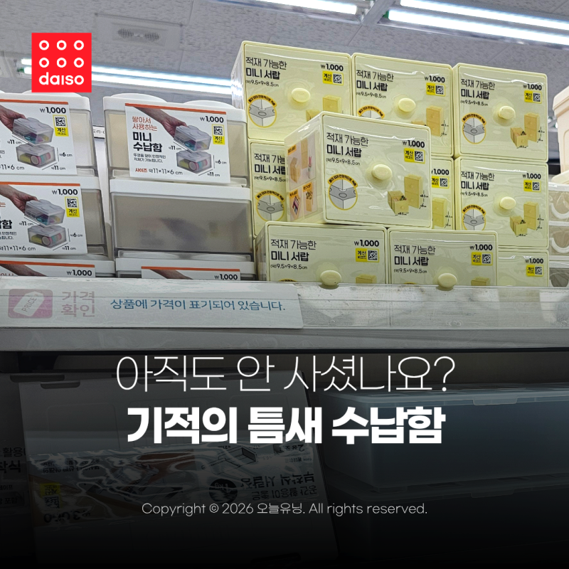 다이소 서랍형 수납함 자잘한 물건 완벽정리 추천템